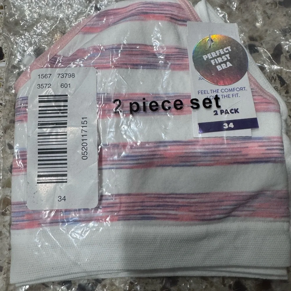 Justice Girls Training Bra‎ 2 pack Size 34
